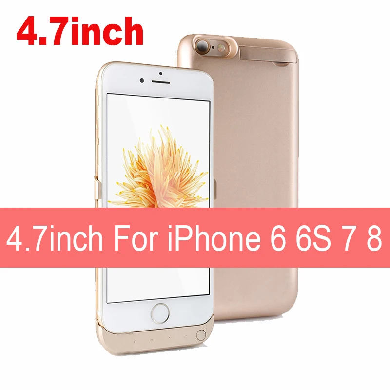 GOLD FOR I6 6S 7 8 Чехол для аккумулятора 10000 мАч для iPhone 6 s 6s, внешний аккумулятор, чехол для зарядки для iPhone 6 6s Plus, чехол для зарядного устройства - Цвет: GOLD FOR I6 6S 7 8