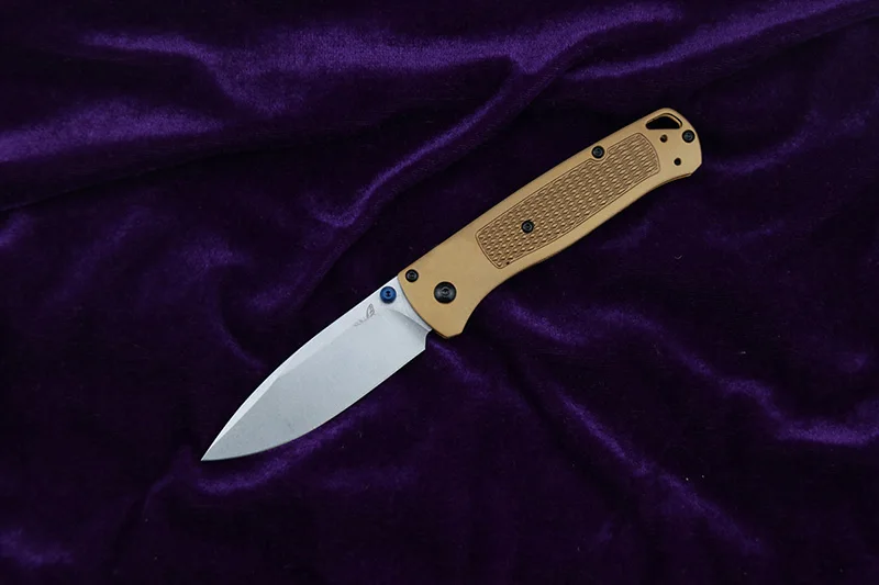 Yellow LEMIFSHE 535 knife Aluminium handle folding Survival EDC Tool camp hunt outdoor pocket Fruits Utility knife - Color: Yellow