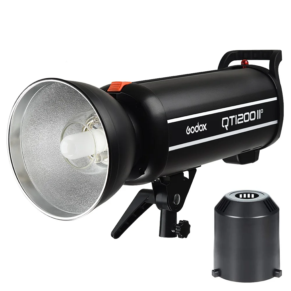

Godox QT1200II QT1200IIM 1200WS GN102 1/8000s Высокоскоростная синхронизация Встроенная 2,4G Беспроводная система X с лампочкой стробоскопической вспышки