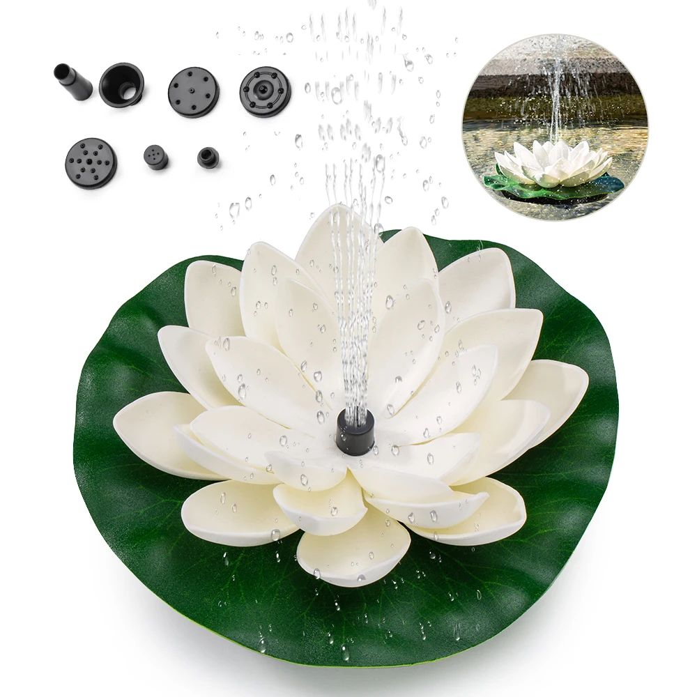 Водяной фонтан на солнечной батарее уличная ванна с лампочками для птиц