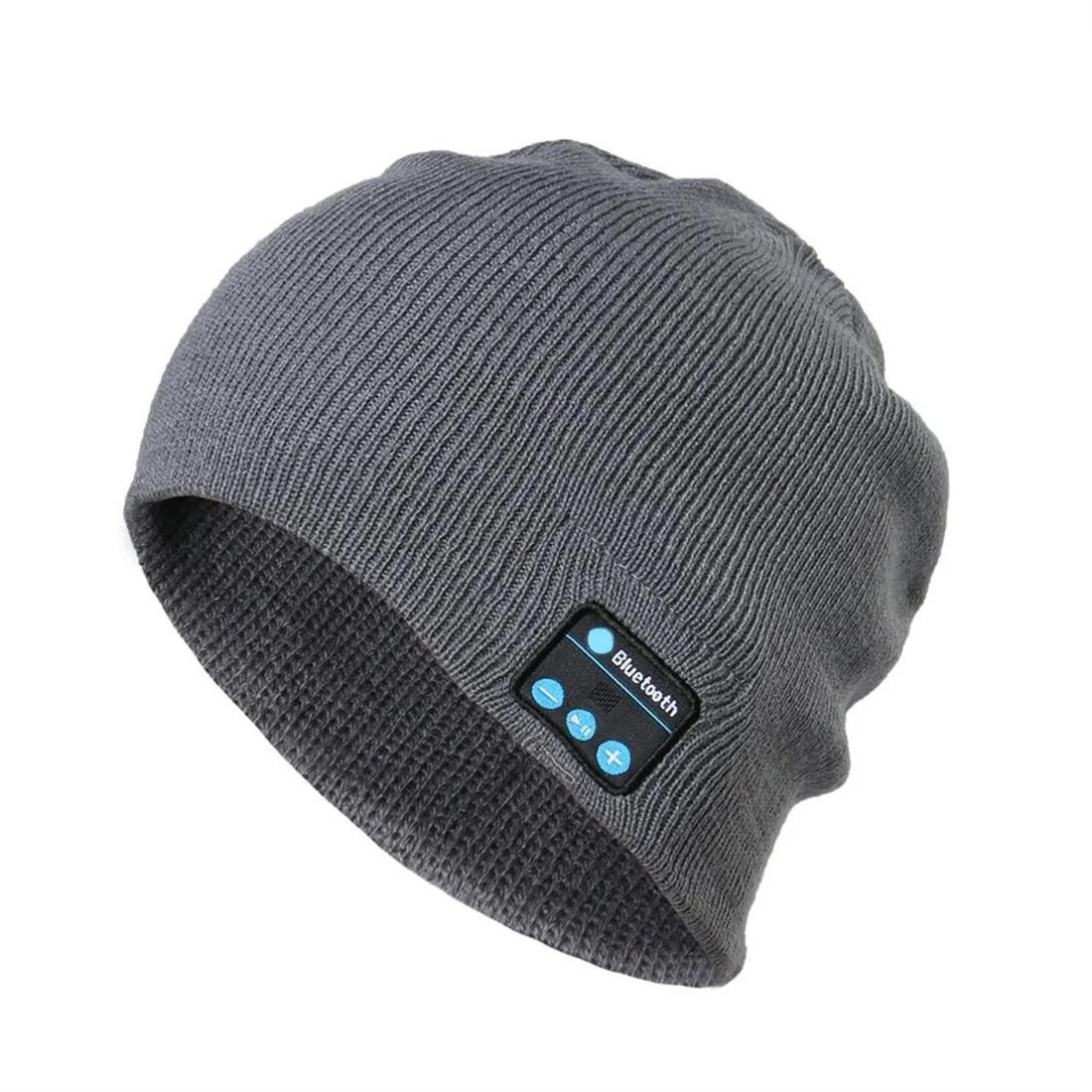 Беспроводная шапка, наушники, Bluetooth, для ношения, Bluetooth 4,2, музыкальная шапка, зимняя теплая вязаная шапка, вязаная шапка с микрофоном для спорта