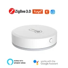 Датчик температуры и влажности Tuya ZigBee3.0, работает от аккумулятора, хаб Tuya Zigbee с Alexa Google Assistant, умный дом