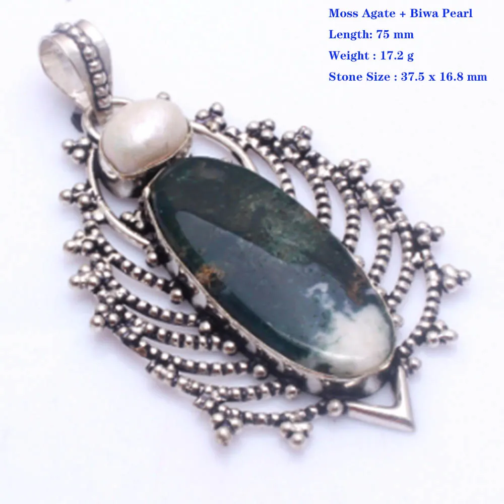 

Подлинный лунный камень, лабрадорит, лазурит, содалит, мох, агат, яшма, коралл, кулон, серебро, медь