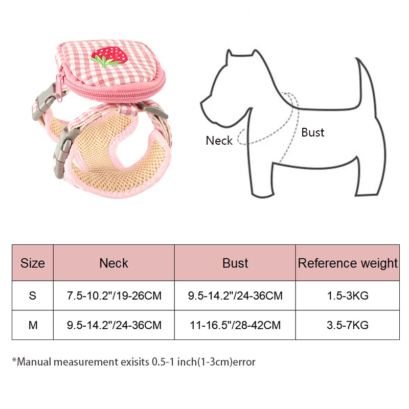 Small Dog Harness And Leash Set Soft Cute Breathable Polyester Mesh Cat Harness For Bichon Teddy Cats Vest Dog Accessories images - 6