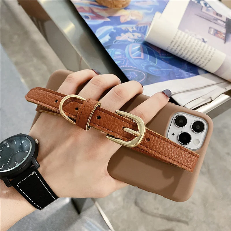 

Luxury Belt Wrist Strap Bracelet Phone Case For iPhone 12 11 Pro Max XR X XS Max SE 2020 7 8 Plus Cases Silicone Cover Fundas