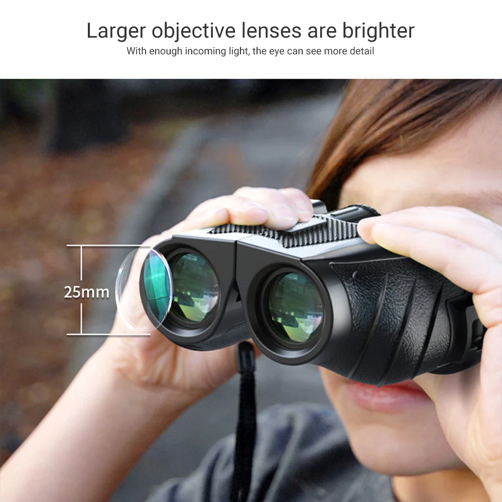 

Professional HD 10X25 Zoom Binoculars With BAK4 Prism Portable Day/Night Vision Binocular Telescope For Outdoor Travel Camping