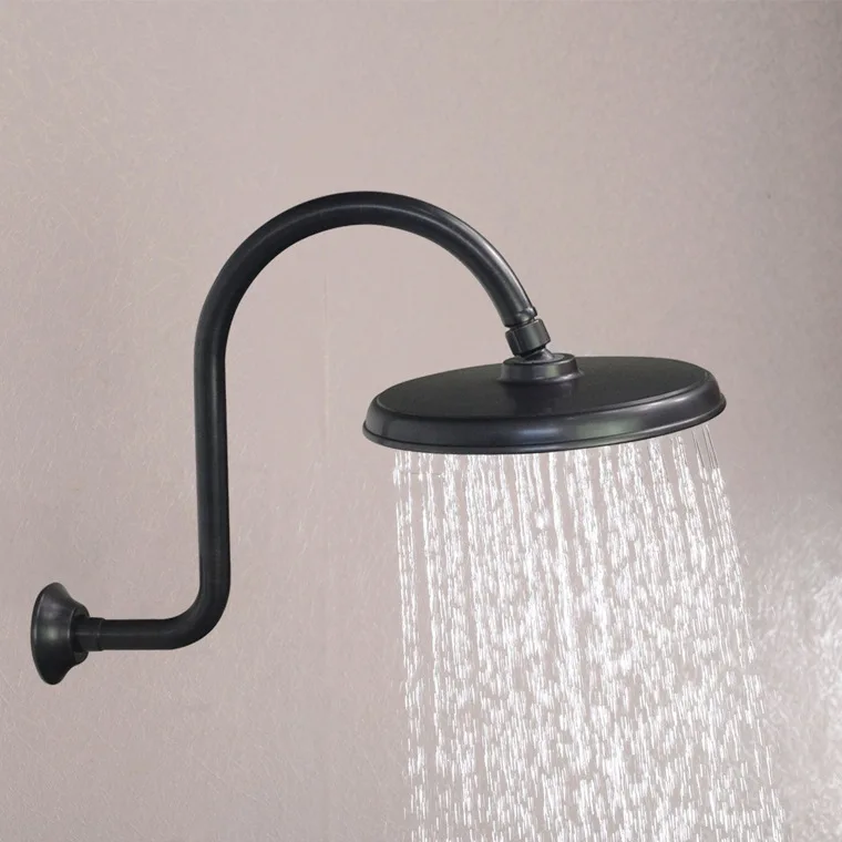 

S Style wall mounted 9 inch top quality ABS plastic shower head set with shower arm Oil Rubbed Bronze complete set