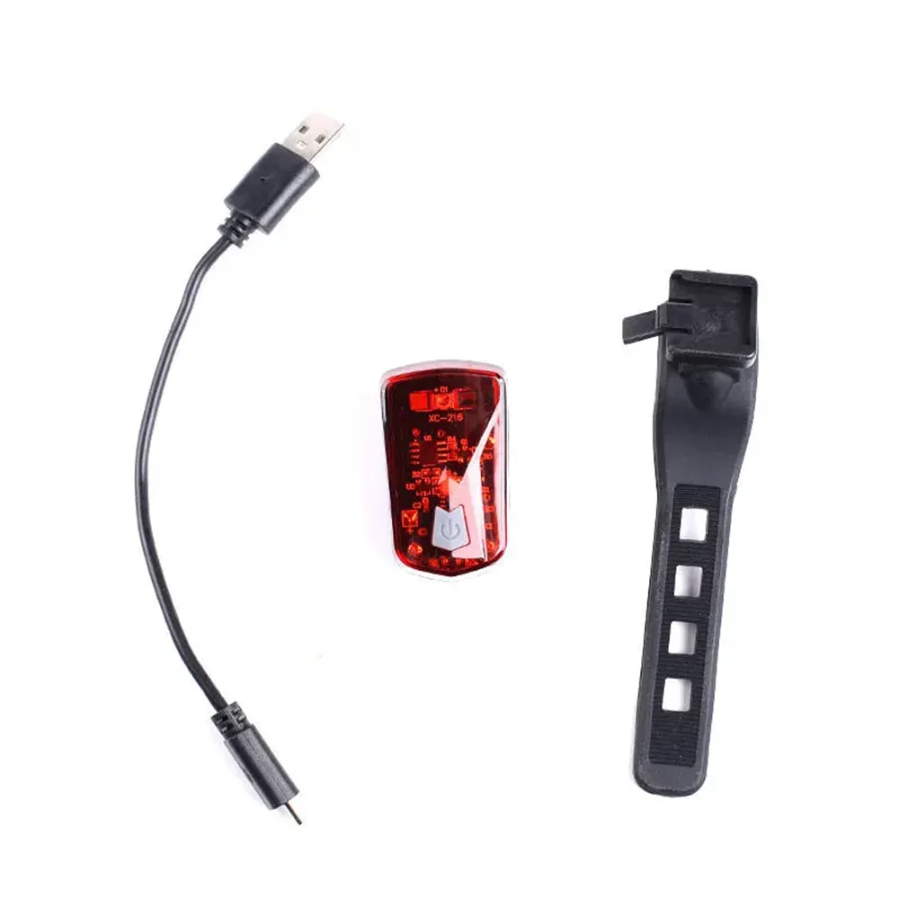 

New Red LED 0.5W Waterproof Safety High Visibility Bicycle USB Charging Taillight Bike Lights Night Warning Accessories