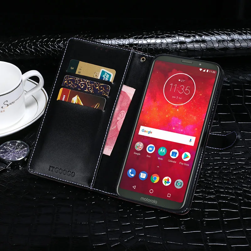 iTien Luxury Retro Leather For Motorola Moto Z2 Play Protect Premium TPU Silicone Case Cover Etui Wallet Z3 | Мобильные телефоны и