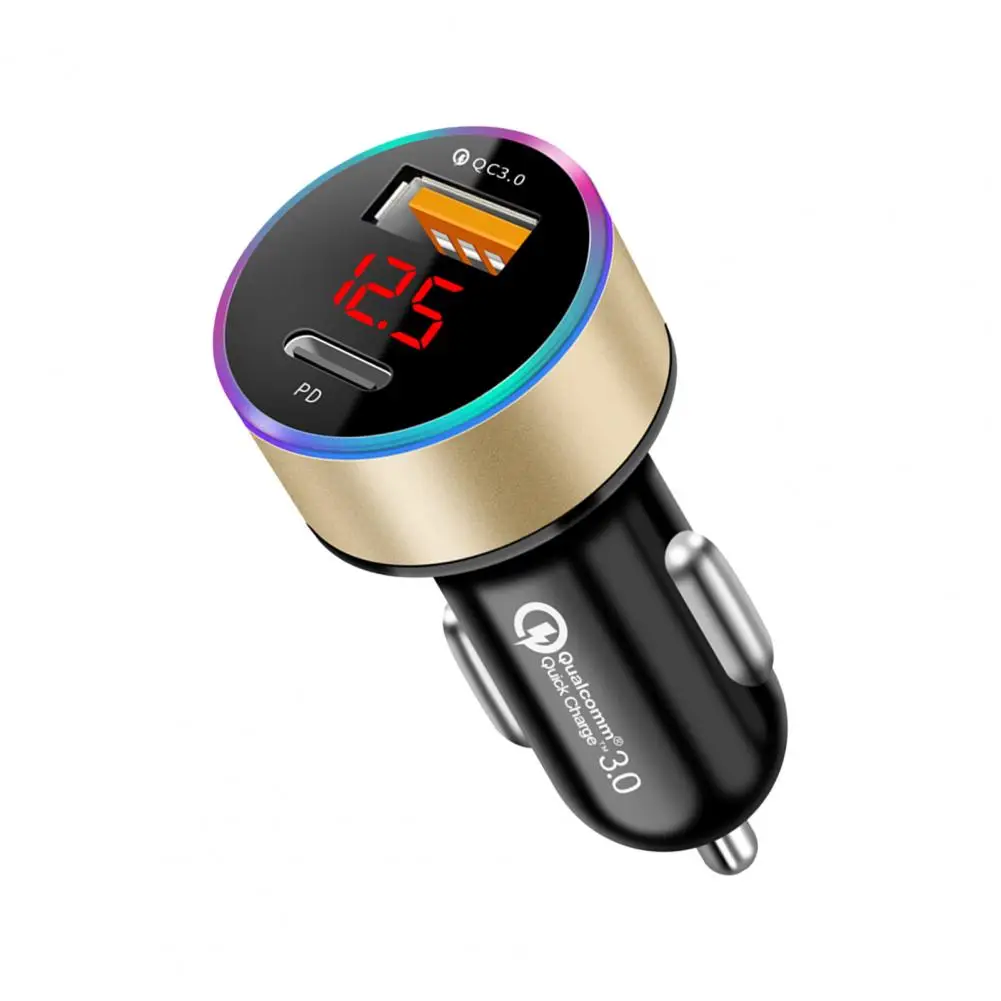 

Car Charger Quick Charging Digital Display Multifunctional Auto Mobilephone Charger For Various Mp3 Mp4 Cameras Ipod