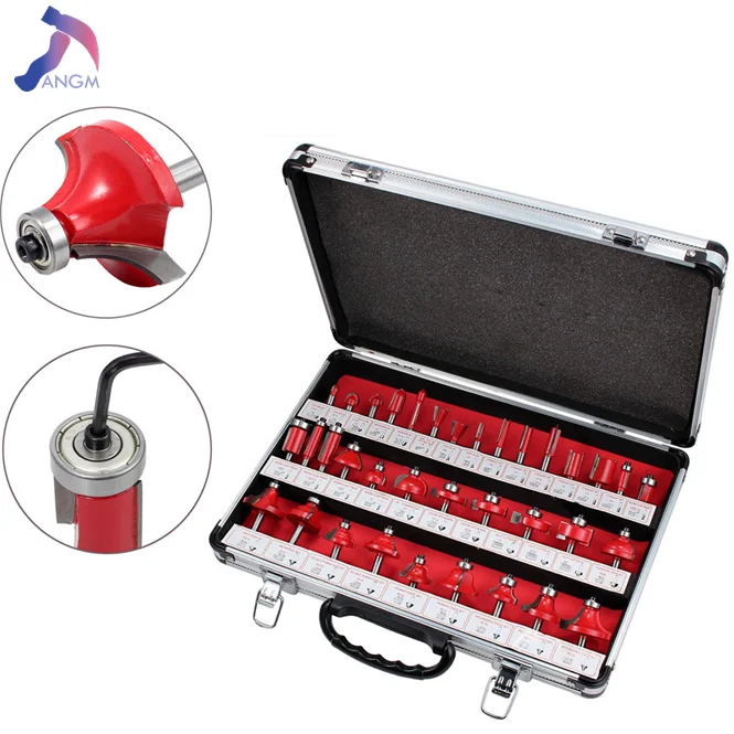 Набор фрез 8 мм комплект из 35 твердосплавных насадок для работ по дереву|Фреза| |