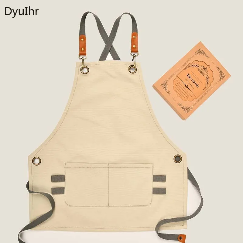 

Children's Canvas Sleeveless Apron Adjustable Shoulder Strap Pocket Design Fine art painting Waterproof and Dirt-resistant Apron