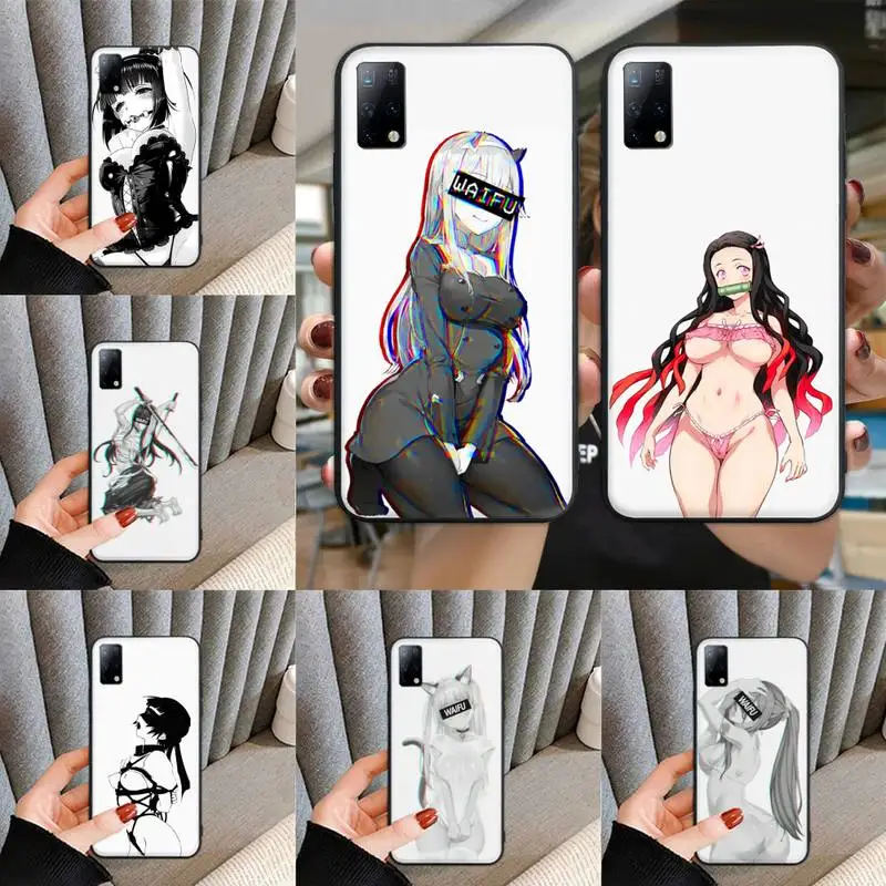 

Hentai Harajuku Anime Girl Phone Case for Samsung S6 S7 S8 S9 S10 edge plus S10 5G S20 S21 S30ultrs 5G Fundas Cover