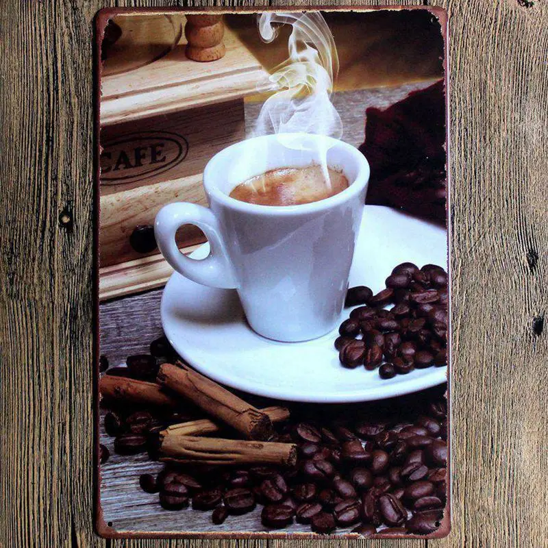 

Coffee Drinking Tin Signs Metal Plate Wall Pub Restaurant Home Art Kitchen Decor Vintage Iron Poster Cuadros DU-5323