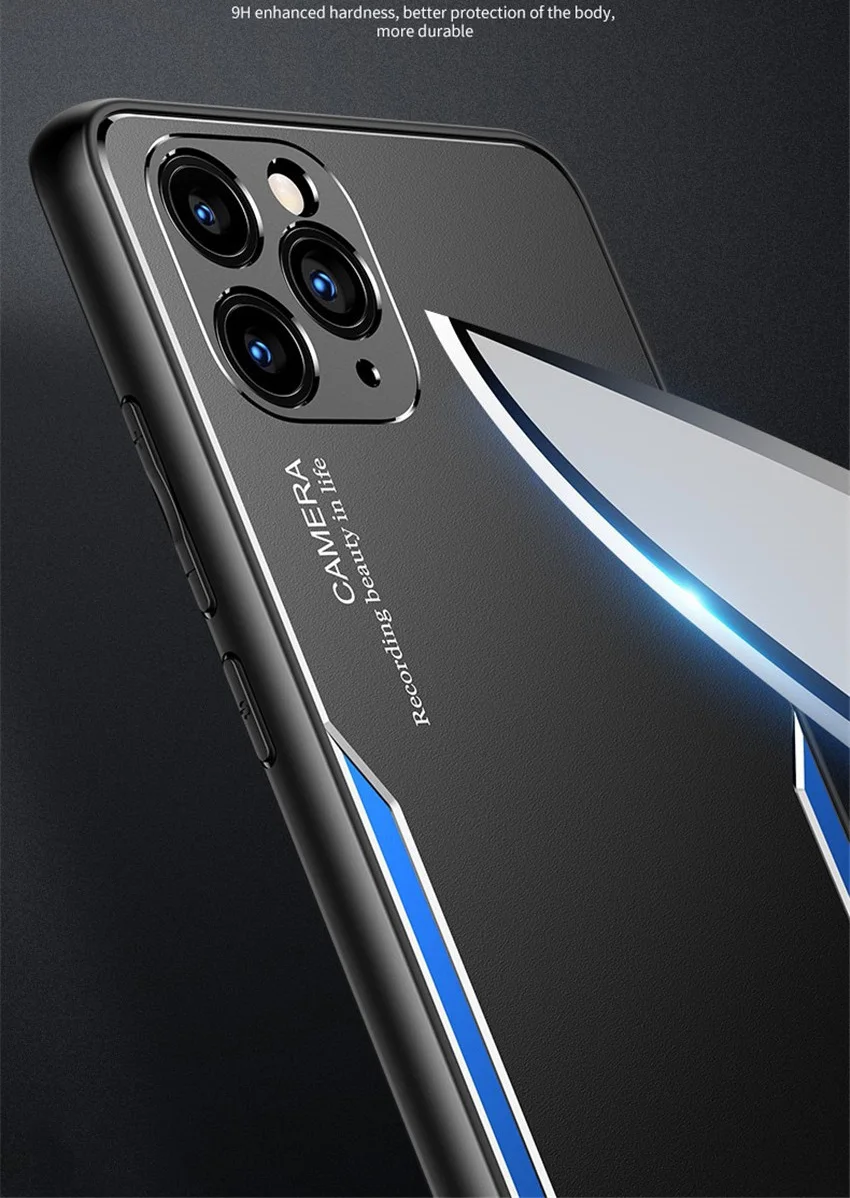 Для Iphone 11 Pro Max чехол жесткий металлический алюминиевый силиконовый защитный