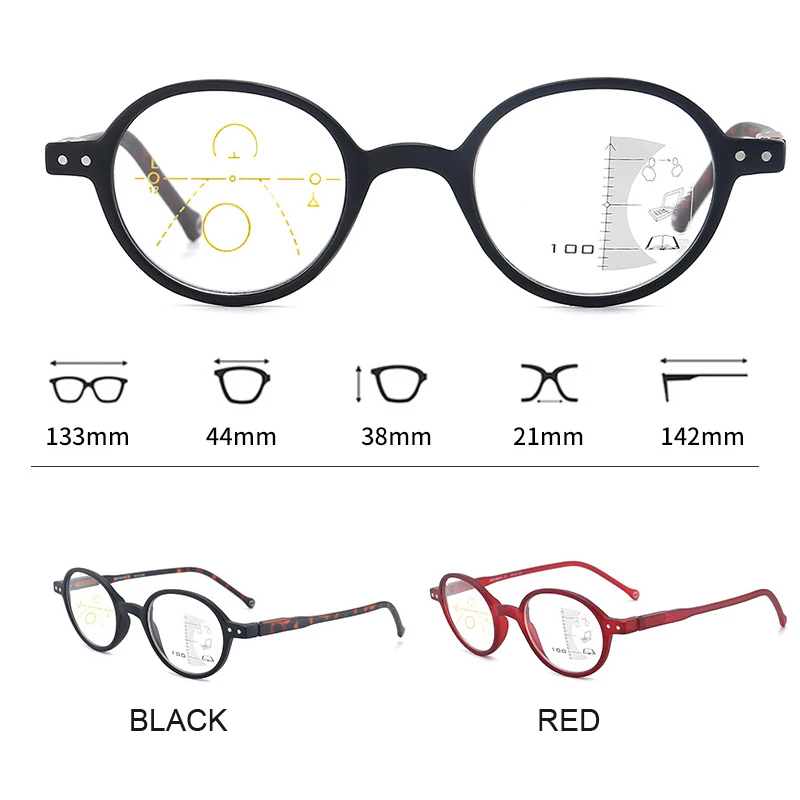 

Retro Anti Blue Light Reading Glasses High Definition Intelligent Zoom Presbyopia Eyeglasses Progressive Multifocal Spectacles