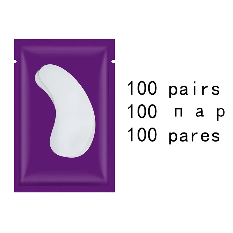 purple 100 Накладки для ресниц 50 пар накладки для наращивания ресниц наклейки накладки для глаз бумага под глазами для наращивания для глаз наклейки "ресницы" - Цвет: purple 100