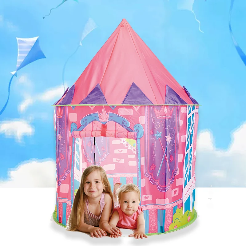 Розовая принцесса детская складная палатка для кемпинга Пляжная с сумочкой