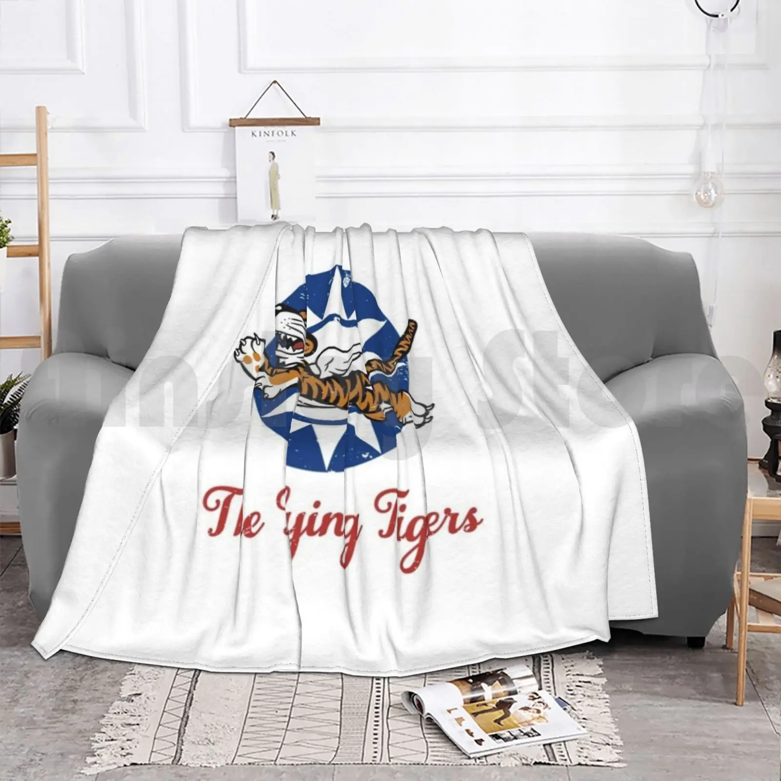 Летающая нашивка с тигром модное одеяло на заказ военные армейские ВВС Tiger Ww2