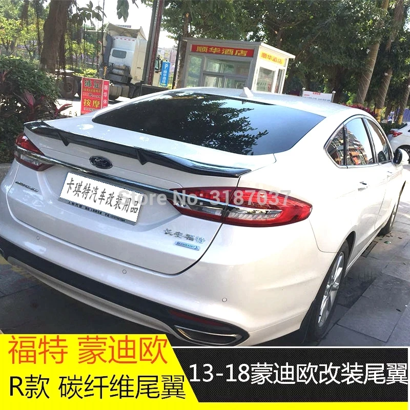 New Models Frp Fiberglass Unpainted Rear Roof Spoiler Wing Trunk Lip Boot Cover Car Styling