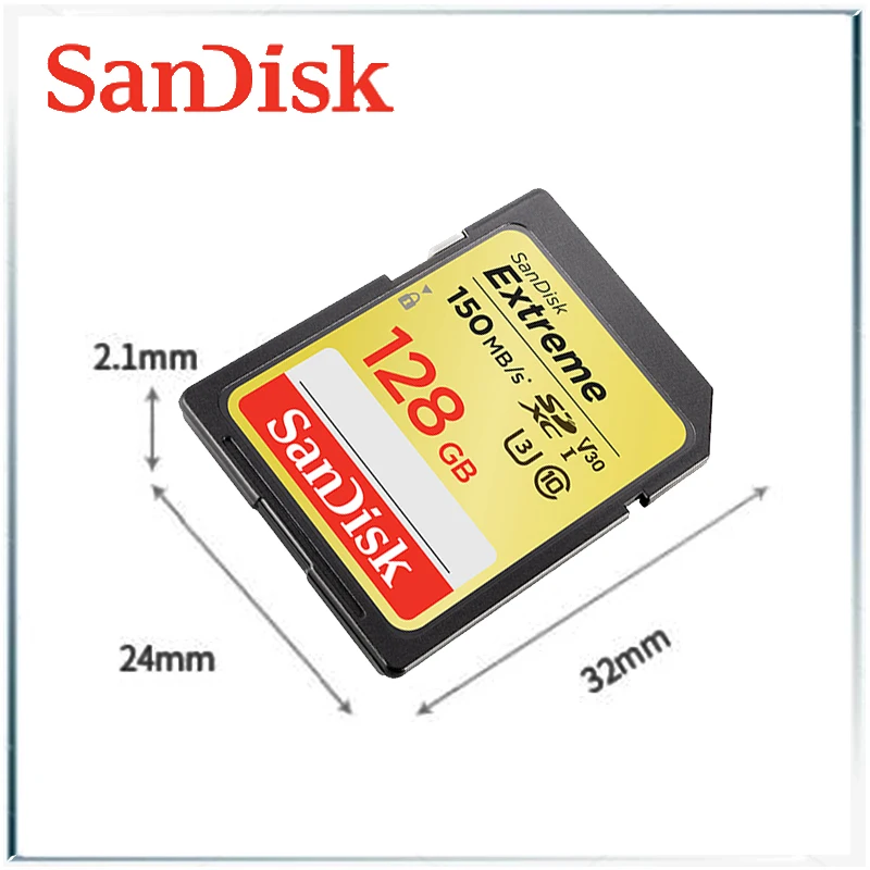 SD карта памяти SanDisk Extreme 64 ГБ U3 C10 V30 4K версия для чтения скорость 150|Карты памяти| |