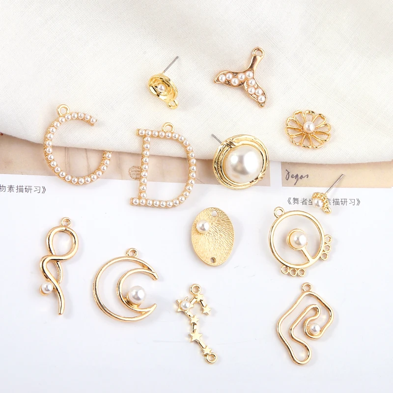 6 шт. 2020 оптовая продажа сплав жемчуг Круглый Кулон буквы Dc рыбий хвост