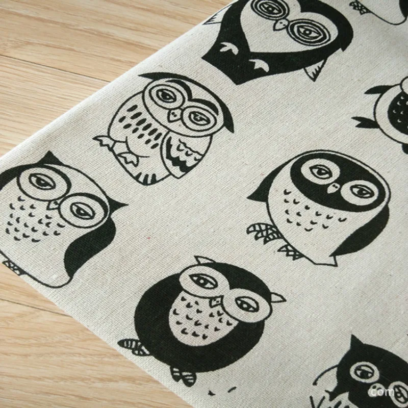 Винтажная ткань из хлопка и льна с принтом занавеска скатерть холщовая ручной