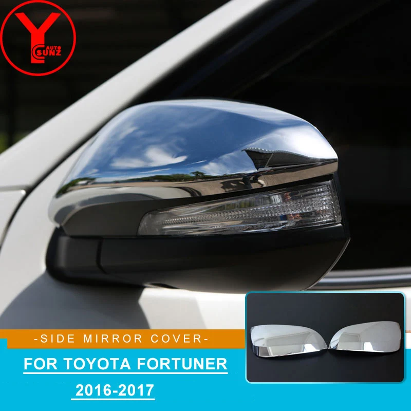 

chrome side rearview mirror cover for toyota hilux revo fortuner innova 2016-2017 rav4 2014-2017 car styling accessories YCSUNZ