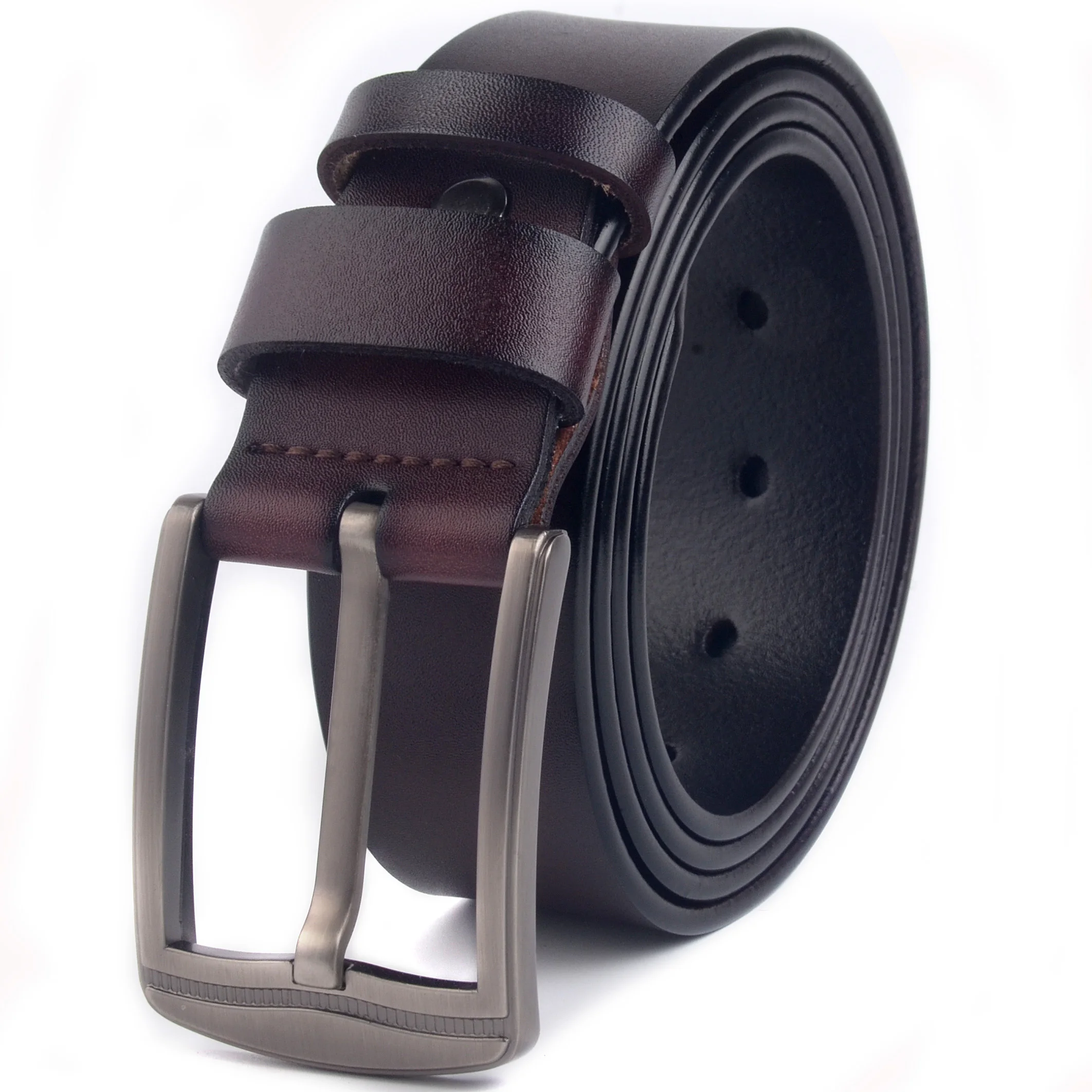 Whole Cowhide Men Genuine Leather Belt Luxury Brand Alloy Metal Pin Buckle Designer Belts Waist Strap Male for Jeans Design