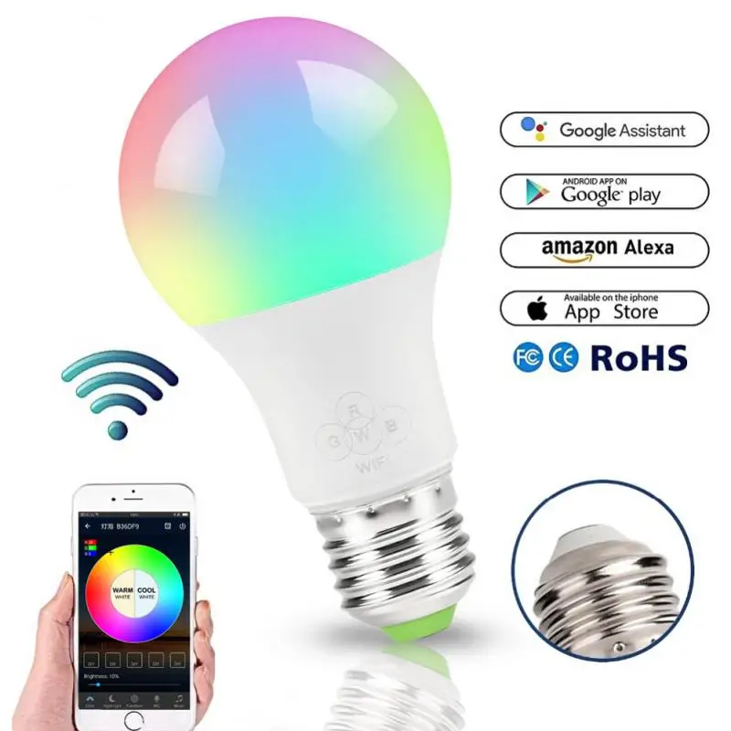 

Dimmable WiFi Smart Light Bulb 4.5W LED Lamp Wake Up Voice Control Night Light Work With Google Home Alexa Smart Home