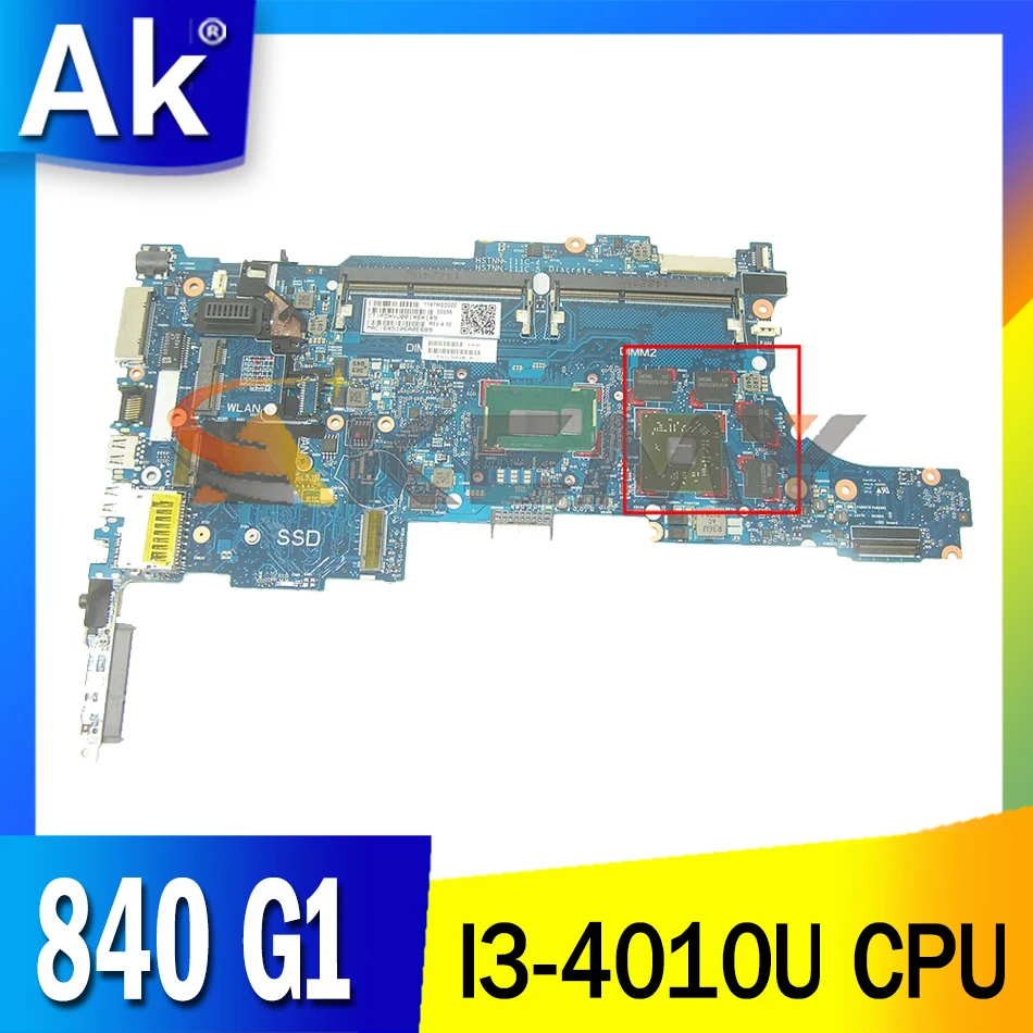

730805-501 For HP Elitebook 850 G1 I3-4010U Laptop motherboard 6050A2559101-MB-A02 SR16Q 216-0842121 Notebook Mainboard