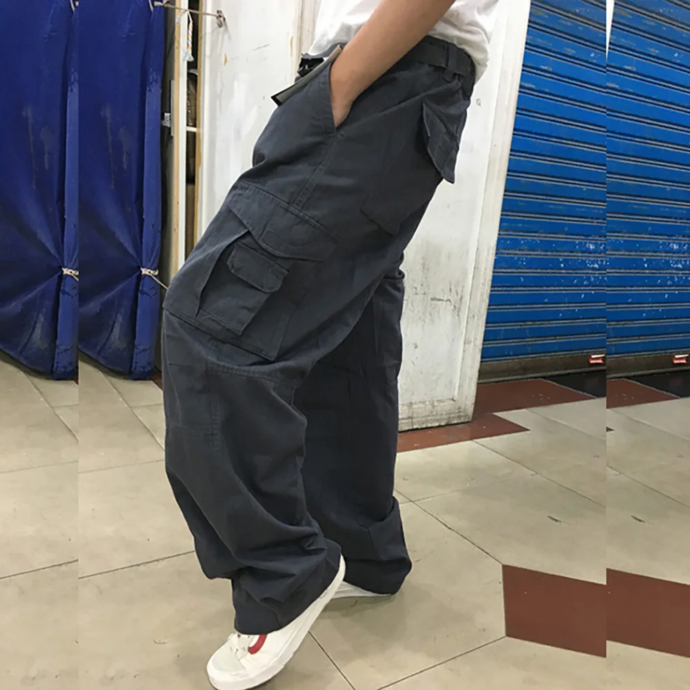 

Plus Size Cargo Pants Men Casual Loose Baggy Trousers Streetwear Hiphop Harem Skateboard Pants Military Army Wide Leg Pants