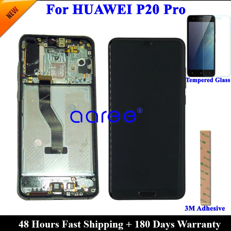 Протестированный Супер AMOLED для huawei P20 Pro ЖК-дисплей для huawei P20 Pro дисплей ЖК-экран сенсорный дигитайзер сборка