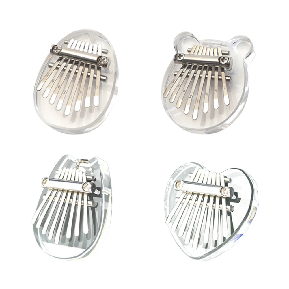 

Mini Kalimba Portable Crystal Thumb Piano Exquisite Finger Harp Musical Mbira Instrument Gift for Kids Adult Beginners 8 Keys
