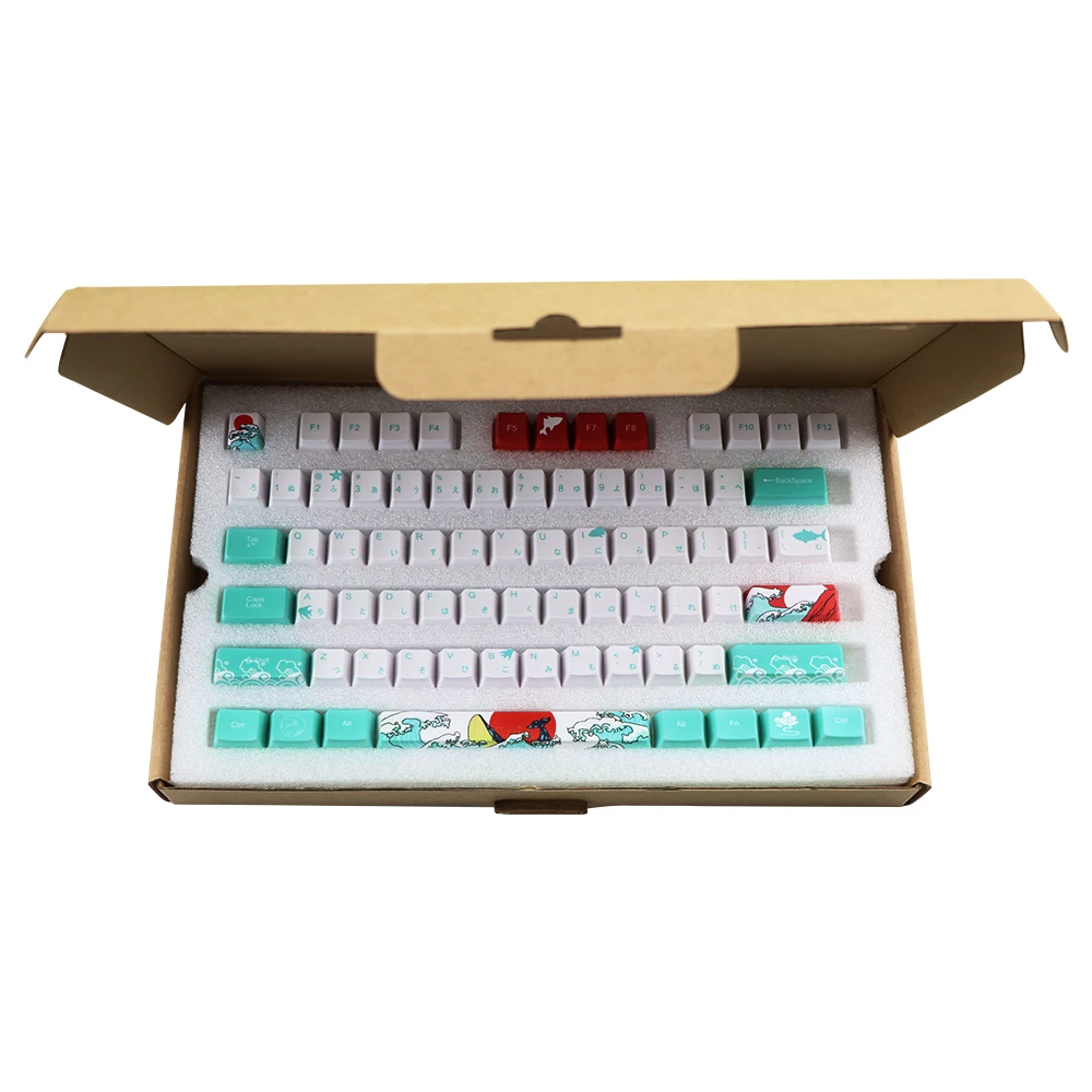 

Mechanische Toetsenbord keycap Voor dz60/TKL87/poker/GK61 Filco Dye sublimation OEM 108 key Russian Korean Japanese Character
