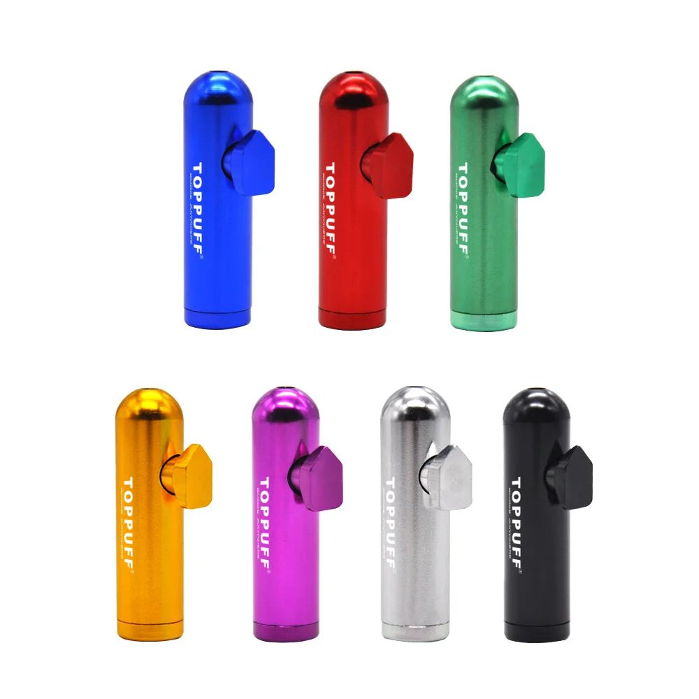 

TOPPUFF Sniffer Metal Snuff Dispenser Bullet Rocket Snorter Sunff Snorter Smoking Pipe Accessories