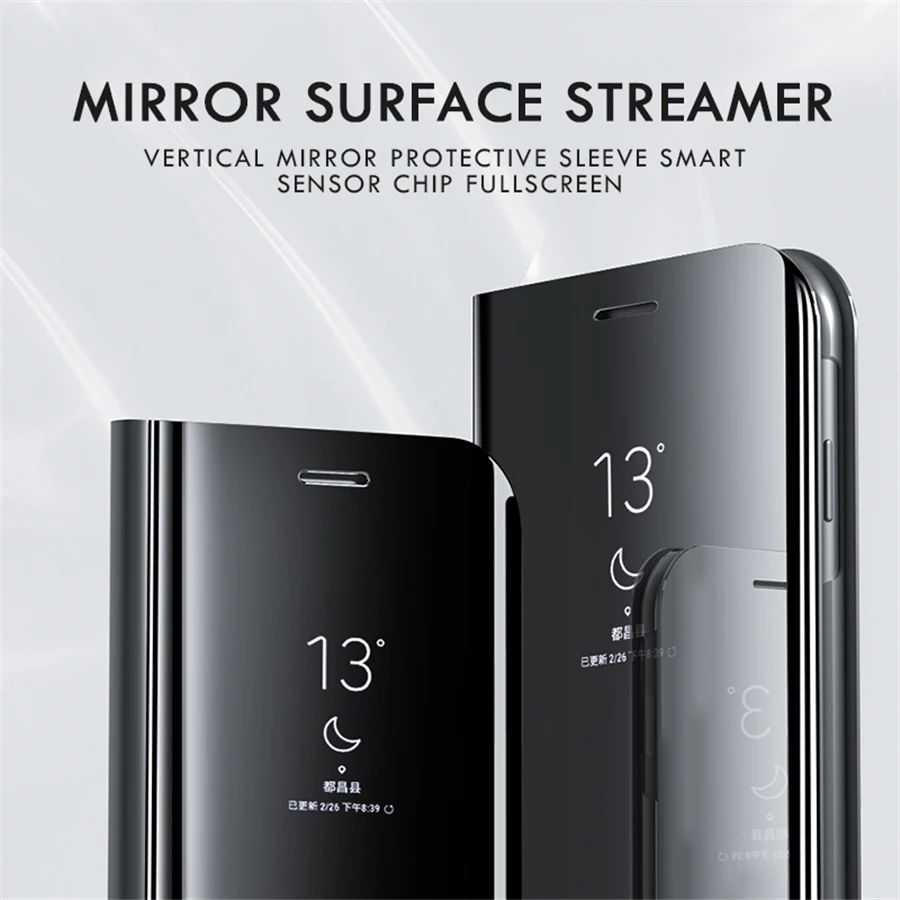 Флип-чехол Smart View для Xiaomi Redmi Note 9s 8 7 6 Pro 8A 5 Plus K30 Mi 9 SE 9T A3 Lite A2 Pocophone F1 Poco F2 X2 зеркальный
