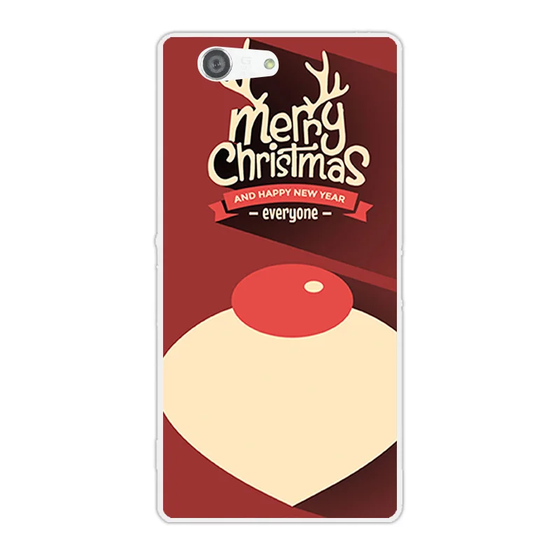 ТПУ для Sony Xperia Z3 Compact Mini D5803 D5833 чехол телефона 4 6 дюймов Рождественская задняя