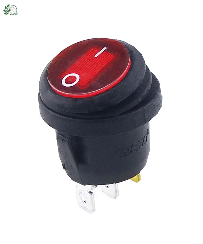 1 шт. Водонепроницаемый ВКЛ-ВЫКЛ 3Pin красного синего зеленого и желтого цвета