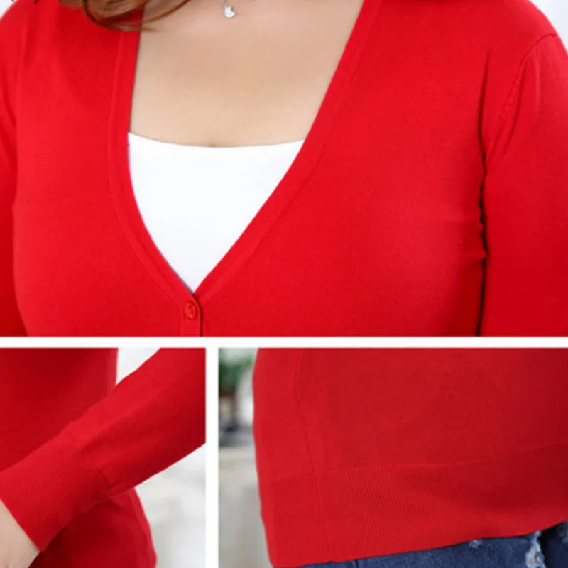 Женский трикотажный кардиган с v образным вырезом свободного покроя| |