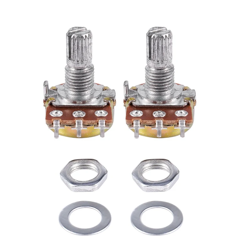 2 шт. B200K 200K ohm одиночные линейные конические поворотные потенциометры|Визитки| |