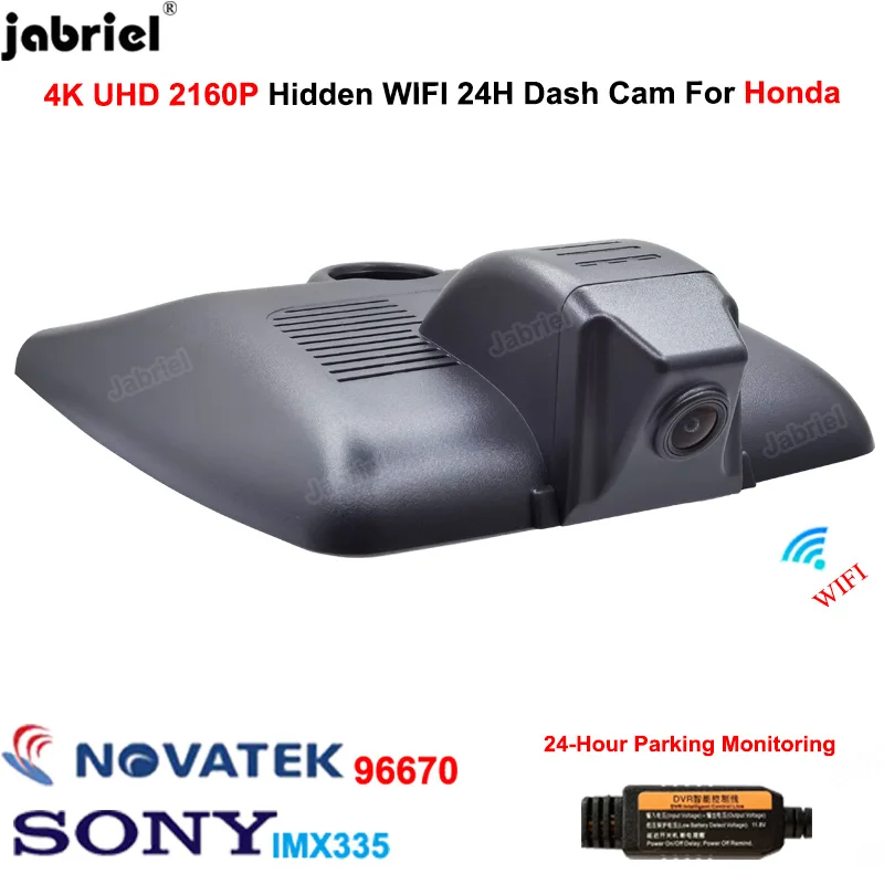 

Hidden Wifi 4K 2160P Dash Cam Car Dvr Camera 24H Video Recorder For Honda Fit 2019 2020 2021 For Honda Jazz GR9 2019 2020 2021