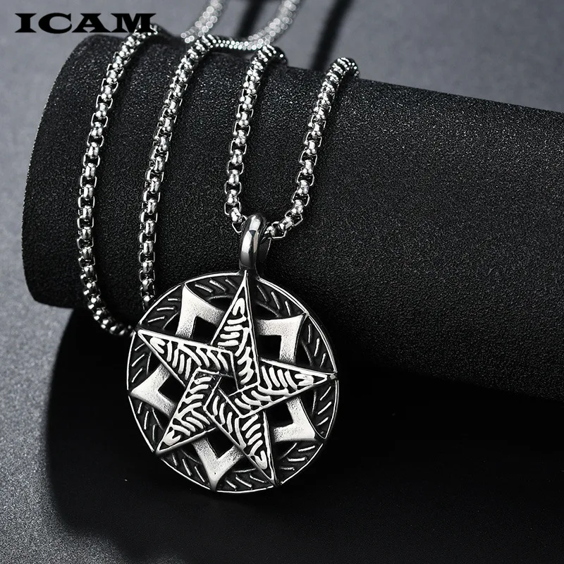 Ожерелье ICAM с изображением еврейской звезды Давида мужское/женское ожерелье