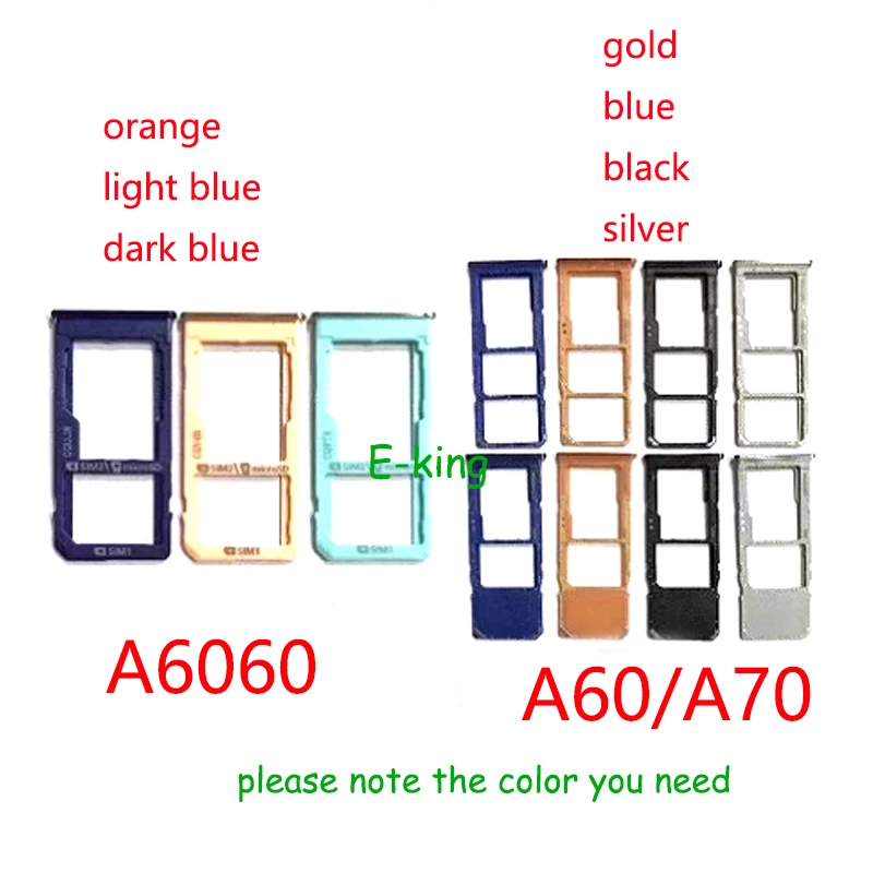 For Samsung Galaxy A6060 A60 A70 A80 A90 A605F A705F A805F A905F Sim Card Slot Tray Holder Reader Socket |