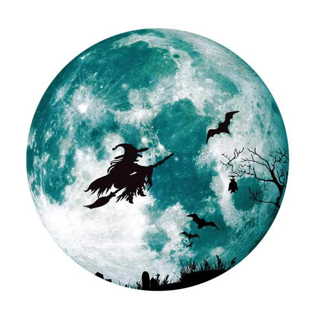 3D светится в темноте фосфоресцирующие луна люминесцентные ТВ светящаяся