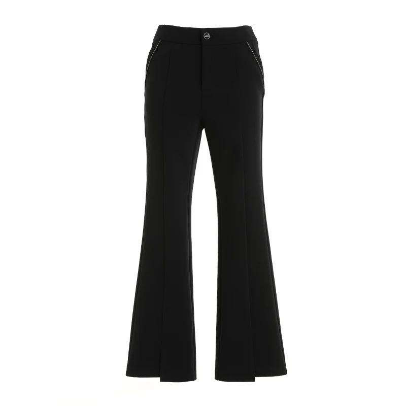 

Gowani summer high waist casual pants cropped flare trousers
