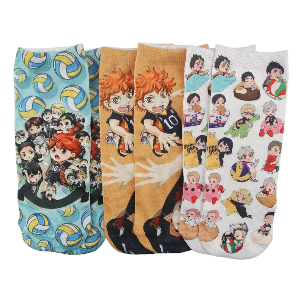 DZ985 милый Haikyuu! Аниме счастливые носки повседневные креативные мягкие удобные