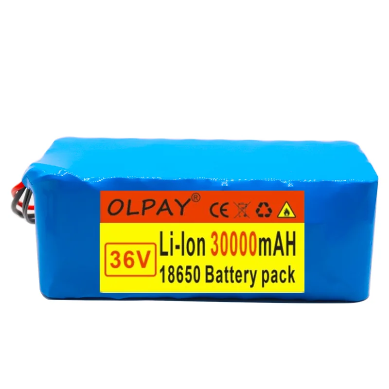 

Original 36V 10S4P 30Ah 500W high power capacity 42V 18650 lithium battery pack 30000mAh electric bicycle bicycle scooter BMS