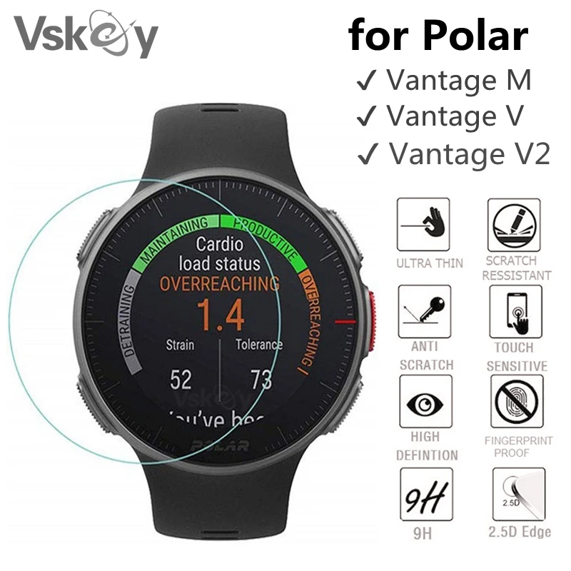 

3PCS Screen Protector for Polar Vantage V / V2 Smart Watch Tempered Glass Scratch Resistant Protective Film for Vantage M