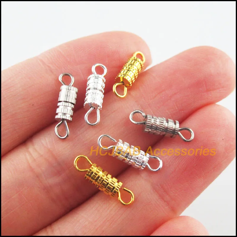 

New 40 Magnet End Close Plugs for DIY Jewelry Strong Magnetic Hooks for Leather Cord Bracelet Necklace 4x15mm